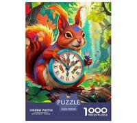écureuil 1000 Pièces Puzzle Animaux pour Adultes Enfants, Parfait pour Les Amateurs De Puzzles, Cadeau, Stimulant, Jeux Éducatif, Qualité Premium 70x50cm/1000pcs