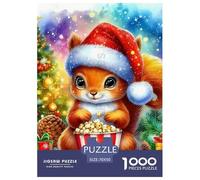 écureuil 1000 Pièces Puzzle Animaux pour Adultes Enfants, Parfait pour Les Amateurs De Puzzles, Cadeau, Jouet pour Enfant, Jeu Éducatif, Qualité Premium 70x50cm/1000pcs
