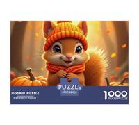 écureuil 1000 Pièces Puzzle Animaux pour Adultes, Parfait pour Les Amateurs De Puzzles, Cadeau, Jouet pour Enfant, Jeu Éducatif, Qualité Premium 38x26cm/1000pcs