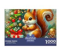 écureuil 1000 Pièces Puzzle Animaux pour Enfants À Partir De 14 Ans, Parfait pour Les Amateurs De Puzzles, Cadeau d'anniversaire, Jeux Éducatif, Qualité Premium 38x26cm/1000pcs
