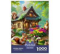 écureuil 1000 Pièces Puzzle pour Adultes Jeu Stimulant Divertissement Apaisant Cultiver l'esprit D'équipe pour Toute La Famille, Cadeaux pour Femmes, Cadeaux pour Hommes 70x50cm/1000pcs