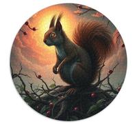 écureuil 1000 Pièces Puzzle Rond Animauxs Das Tier Wild Animauxs Beast Adultes Et Enfants Inspirations Voyage Réduction du Stress 1000pcs (67.5x67.5cm)