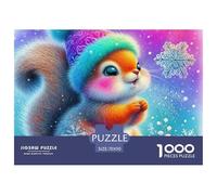 écureuil 1000 Pièces Puzzles pour Adultes Un Puzzle Difficile Jeu De Puzzle pour Toute La Famille Enfants Activité Familiale Parfaite Décoration De La Maison 70x50cm/1000pcs