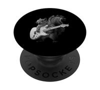 Écureuil à Bascule Jouant de la Guitare électrique Vintage Nouvel an PopSockets PopGrip Adhésif