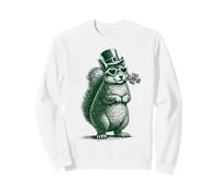 Écureuil Amusant avec Lunettes de Soleil Trèfle Jour de la St Patrick Sweatshirt