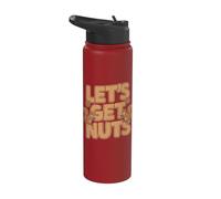Écureuil amusant Lets Get Nuts Stainless Steel Insulated Water Bottle
