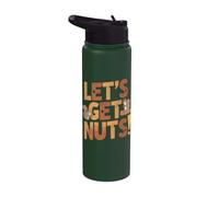 Écureuil amusant Lets Get Nuts Stainless Steel Insulated Water Bottle