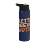 Écureuil amusant Lets Get Nuts Stainless Steel Insulated Water Bottle