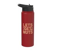 Écureuil amusant Lets Get Nuts Stainless Steel Insulated Water Bottle