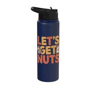 Écureuil amusant Lets Get Nuts Stainless Steel Insulated Water Bottle