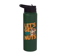Écureuil amusant Lets Get Nuts Stainless Steel Insulated Water Bottle