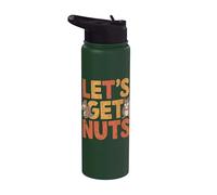 Écureuil amusant Lets Get Nuts Stainless Steel Insulated Water Bottle