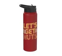 Écureuil amusant Lets Get Nuts Stainless Steel Insulated Water Bottle