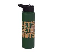 Écureuil amusant Lets Get Nuts Stainless Steel Insulated Water Bottle