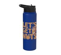 Écureuil amusant Lets Get Nuts Stainless Steel Insulated Water Bottle