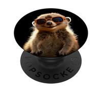 Écureuil avec Lunettes de Soleil Animaux Doux Écureuils PopSockets PopGrip Adhésif