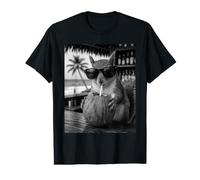 Écureuil avec Lunettes de Soleil et Boisson Noix de Coco T-Shirt Graphique avec Valeur