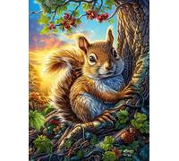 Écureuil avec Une glande dans Le Jardin d'automne 1000 Pièces Puzzle Collectionneur en Carton Rigide sans Déformation Animal Conte de fées Fantastique Très Difficile Motif Complexe Décoration M