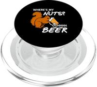 Écureuil Bière Drôle Où sont Mes Noix Humour Rétro PopSockets PopGrip pour MagSafe