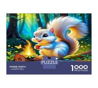Écureuil coloré dans Un décor Vivant - Puzzle de 1000 pièces pour Adultes - Jeu éducatif Classique pour Le développement cérébral - 70 x 50 cm