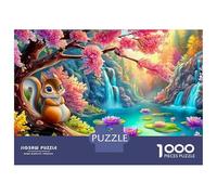 Écureuil dans Un Monde Fantastique - Puzzle de 1000 pièces - Forêt sous-Marine colorée - Jeu éducatif pour Adultes - Décoration Magnifique - Stimulant - Cadeau d'anniversaire - 70 x 50 cm