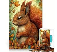Écureuil dans Une forêt Fantastique Puzzle de 1000 pièces pour Adultes, Jeu de logique mentale, Doux et Relaxant, découpe Ferme, liste de souhaits du Père Noël 50x75cm