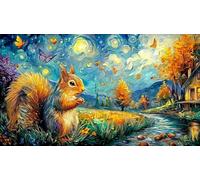 Écureuil d'automne Tenant Une Noisette Puzzle 1000 pièces pour Adultes - Jeu Familial Amusant & Stimulant Idée Cadeau Parfaite Activité à Domicile 38x26/1000pcs