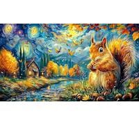 Écureuil d'automne Tenant Une Noisette Puzzle pour Adultes 1000 pièces - Jeu éduchatiF & Détente Idée Cadeau Parfaite pour Adultes 75x50/1000pcs