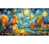 Écureuil d'automne Tenant Une Noisette Puzzle pour Adultes 1000 pièces - Papier recyclé Jeu éduchatiF & Détente Décoration Murale 38x26/1000pcs