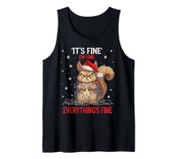 Écureuil de Noël avec Ordinateur Portable Coffee IV Everything is Fine Débardeur
