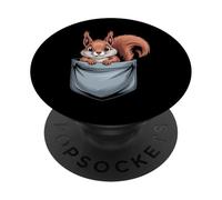 Ecureuil de Poche - Mignon Dessin animé Animal de la forêt PopSockets PopGrip Adhésif