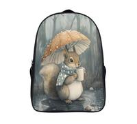 écureuil des bois petit sac a dos 2 compartiment grande capacité adolescent sacs d'école imprimés faune sac d'école imprimé en 3d-16,garçons filles pour les voyages les affaires