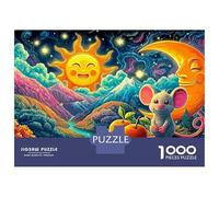 Écureuil Doux Puzzle 1000 Pièces Très Bonne Qualité Senior Lune Cadeau Fin D'année Activité Solo Impression Nette Carton Résistant 52x38cm/1000pcs