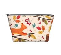 Écureuil et Automne, Trousse de Toilette Trousse de Maquillage Sac à cosmétiques Trousse de Toilette de Voyage Portable