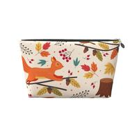 Écureuil et Automne, Trousse de Toilette Trousse de Maquillage Sac à cosmétiques Trousse de Toilette de Voyage Portable