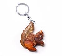 Écureuil hörnchen Porte-clés en bois