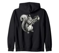 Écureuil Jouant de Trompette Musicien trompettiste Musique Sweat à Capuche