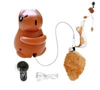 Écureuil jouet chat, jouet chat écureuil,Jouet en peluche de chat rechargeable | Déplacer la gamme avec un cintre d'aspiration, des fournitures pour animaux de compagnie pour les activités de soulagem