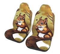 Écureuil mangeur de noix Dua Sarung JOK Mobil,*, Sarung JOK Mobil Depan, Cocok Untuk Sebagian Besar Mobil, SUV, Truk, Van, Dll.