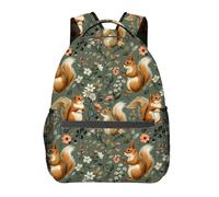 Écureuil Mignon, Animal Terrestre Des Bois Sac À Dos Léger Sacs A Dos Antivol Sacs D'École Pour Femme Vélo Quotidienne 29X40Cm