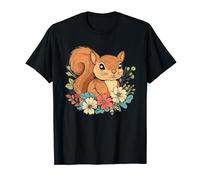 Écureuil mignon avec des fleurs I Écureuil pour enfants T-Shirt