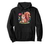 Écureuil Mignon avec des Fleurs I Kids Kawaii écureuil Rongeur Sweat à Capuche