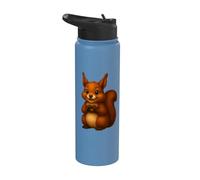 Écureuil mignon - Geste du cœur Adorable conception animale Stainless Steel Insulated Water Bottle