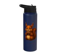 Écureuil mignon - Geste du cœur Adorable conception animale Stainless Steel Insulated Water Bottle