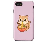 Écureuil Mignon Mangeant des Ramen Kawaii pour Les Amateurs de Nourriture pour Animaux Coque pour iPhone SE (2020) / 7/8