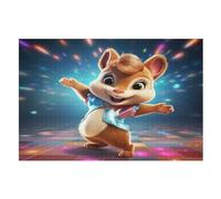 Écureuil Mignon Puzzle en Bois 1000 Pièces pour Adultes Et EnfFourmis, Puzzles Impossible, Jeu De Patience Coloré, À Partir De 12 Ans （75×50cm）