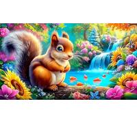 Écureuil Papier recyclé Puzzle 1000 pièces Jeu Familial Amusant & Stimulant Jeu pour Toute la Famille Cadeau pour Femmes et Hommes 70x50cm/1000pcs