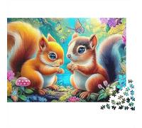 Écureuil Paysage Forestier Puzzle 1000 Pièces Papier pour Adultes Papillon Puzzle en Famille 70x50cm/1000pcs