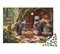Écureuil Pique-Nique Panier 1000pcs Mini Puzzle pour Famille Difficile