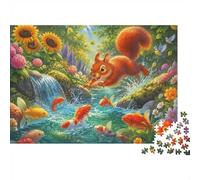 Écureuil Poissons Cascade 1000 Pièces Mini Puzzle pour Adultes